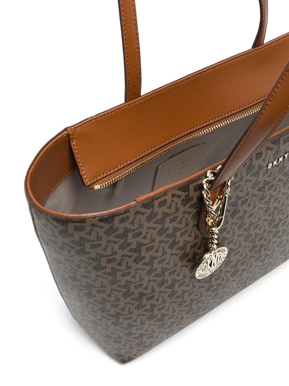 dkny brown leather bolsa