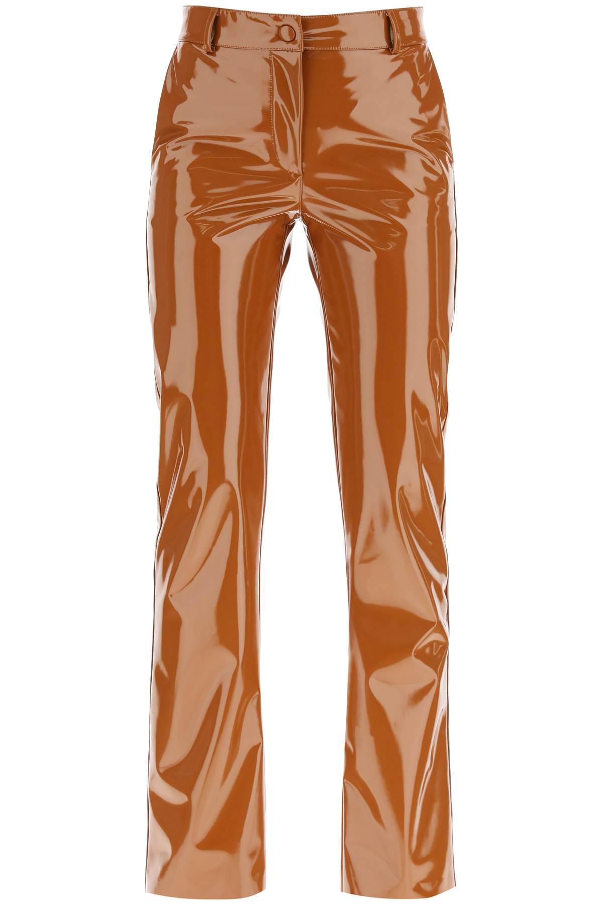 MSGM Vinyl Trousers in Brown - Save 56 