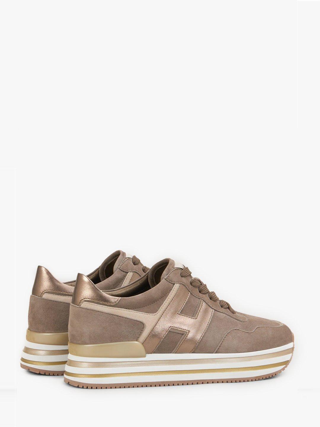 Hogan Suede Midi Platform in Blue (Brown) | Lyst Australia