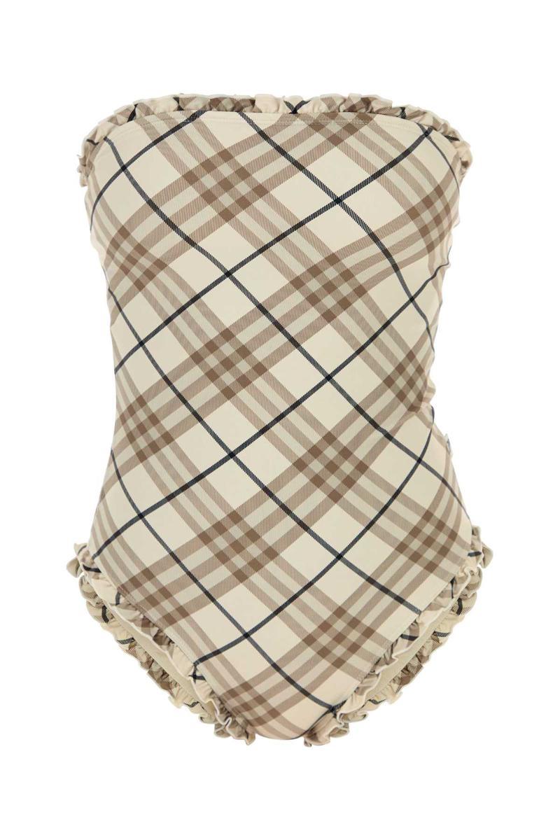 ワンピース Burberry medium size Burberry Blue TB Monogram Print One-Piece Swimsuit, Size X