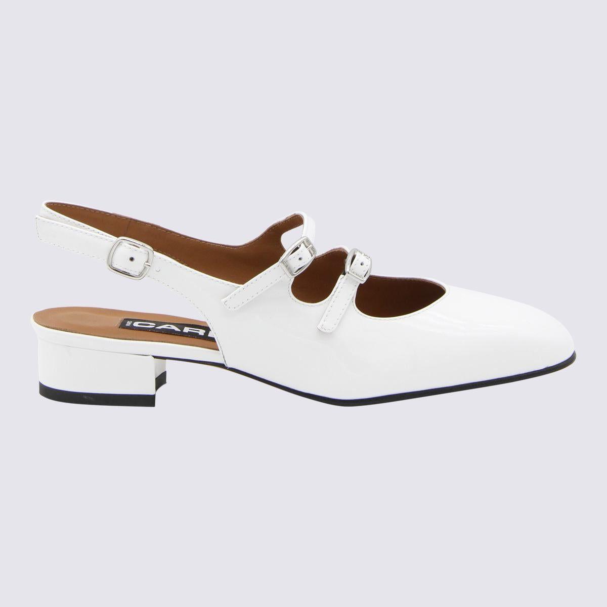 CAREL Leather Ballerina Shoes in White Lyst