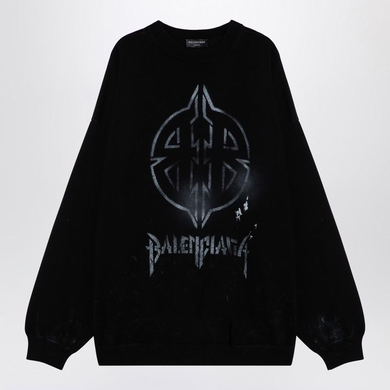 Black balenciaga jumper hotsell