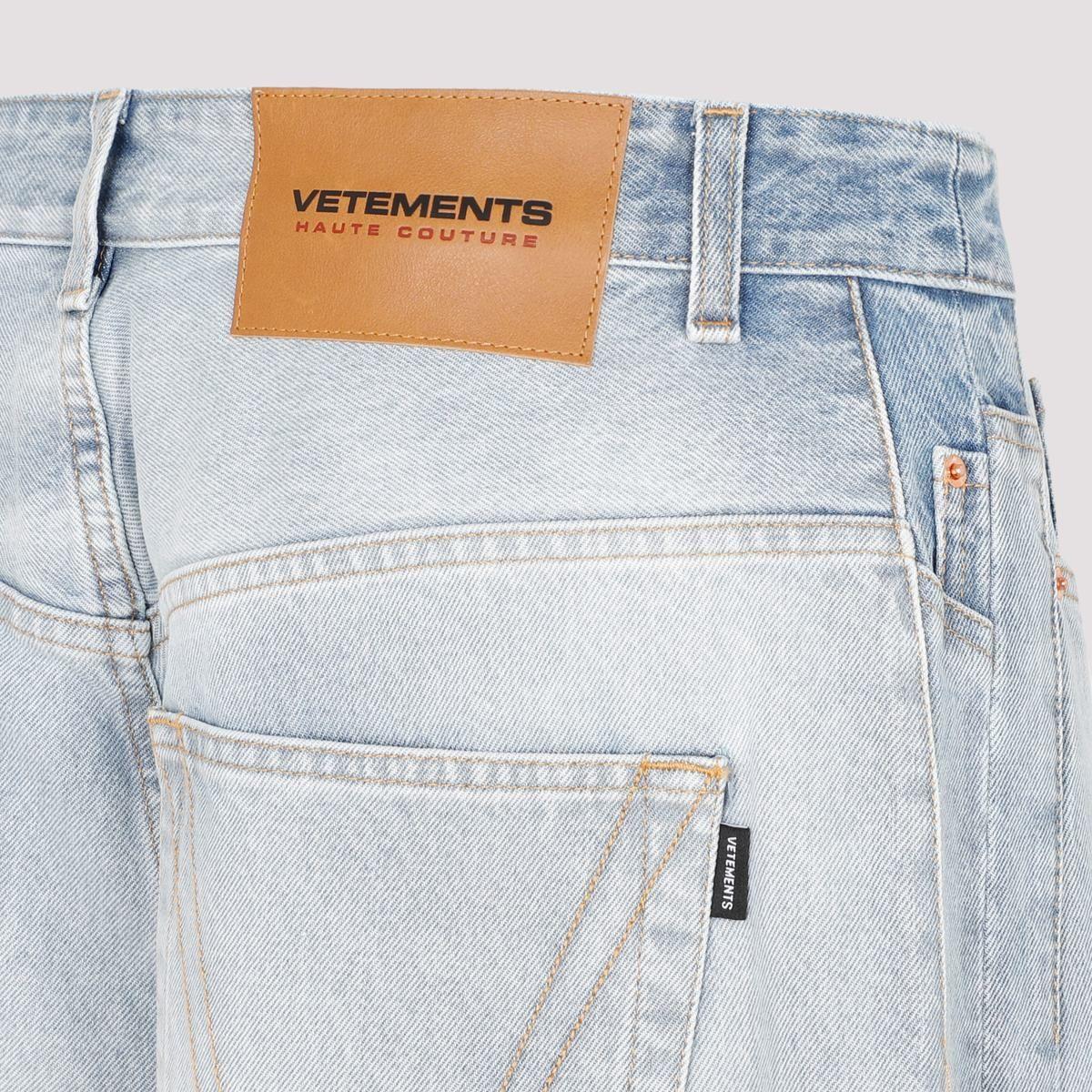 Vetements Embroidered Logo baggy Jeans in Blue for Men | Lyst