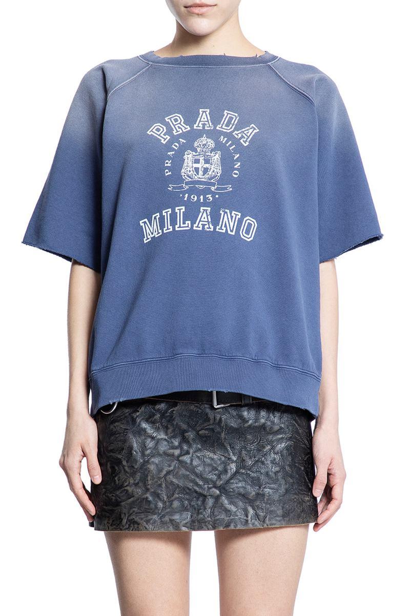 Tシャツ・カットソー PRADA Women Tunic Tops 3556BSOOO11CD F0076 CELESTE Blue Blue Prada Tops for Women | Lyst