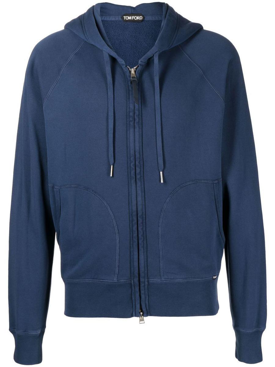 Tom Ford Zip-up Hoodie in Blue for Men | Lyst