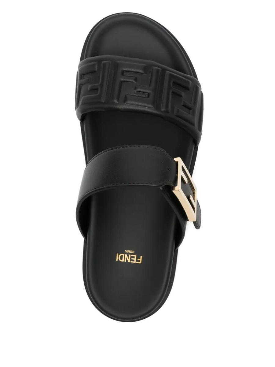【関税&送料込】Fendi Black Nappa Leather Fendi Feel Slipper 関税&送料込】Fendi Black Nappa Leather Fendi Feel Slipper