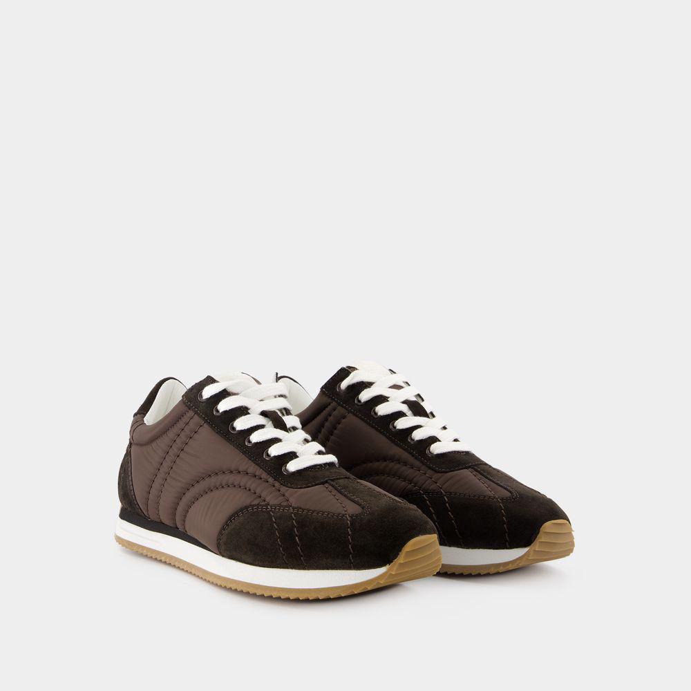 【Toteme】ファブリックスポーツスニーカー SPORT SNEAKERS / ESPRESSO – FABRIC
