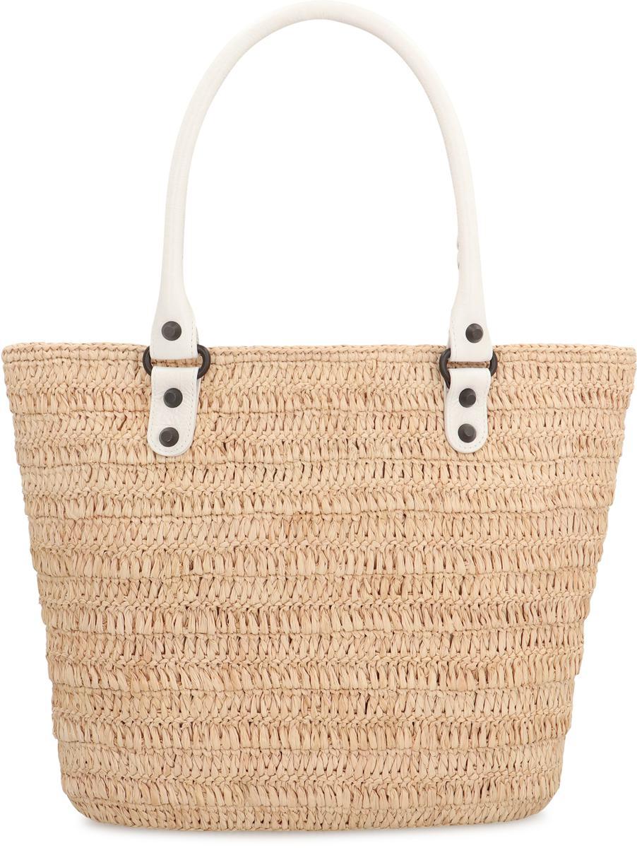 ハンドバッグ Balenciaga Straw Mini Beach Handbag BALENCIAGA - Medium Straw Blend Beach Bag Balenciaga
