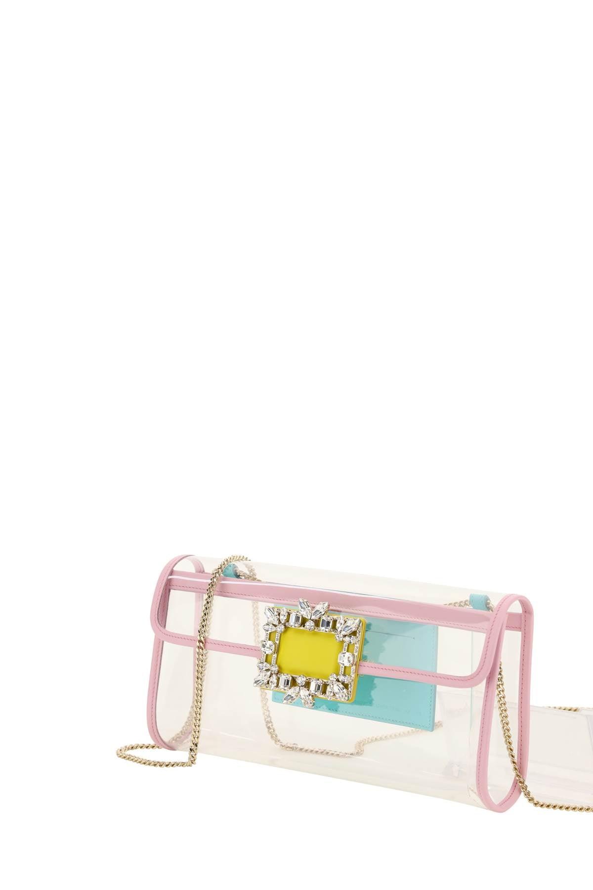 Roger Vivier Leather Pvc Clutch With Broche Vivier Buckle in Pink - Save  10% | Lyst