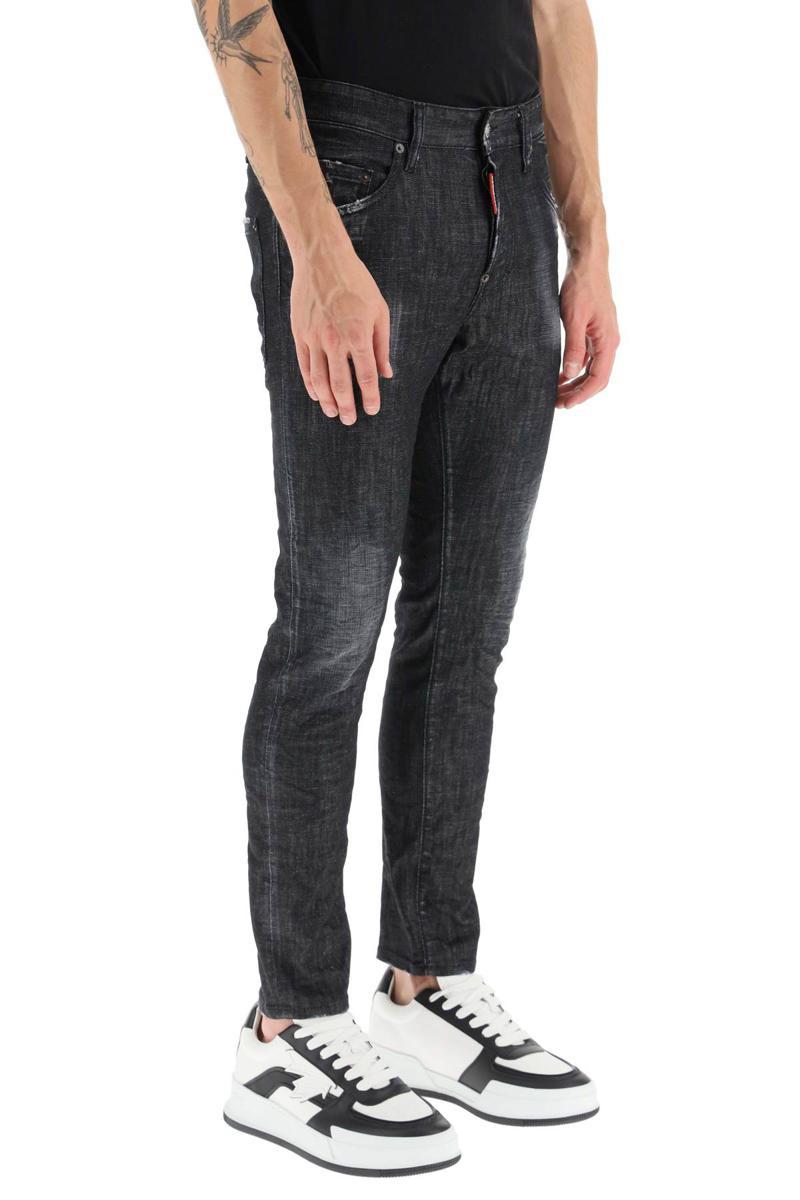 DSquared² Black Clean Wash Skater Fit Jeans in Gray for Men | Lyst