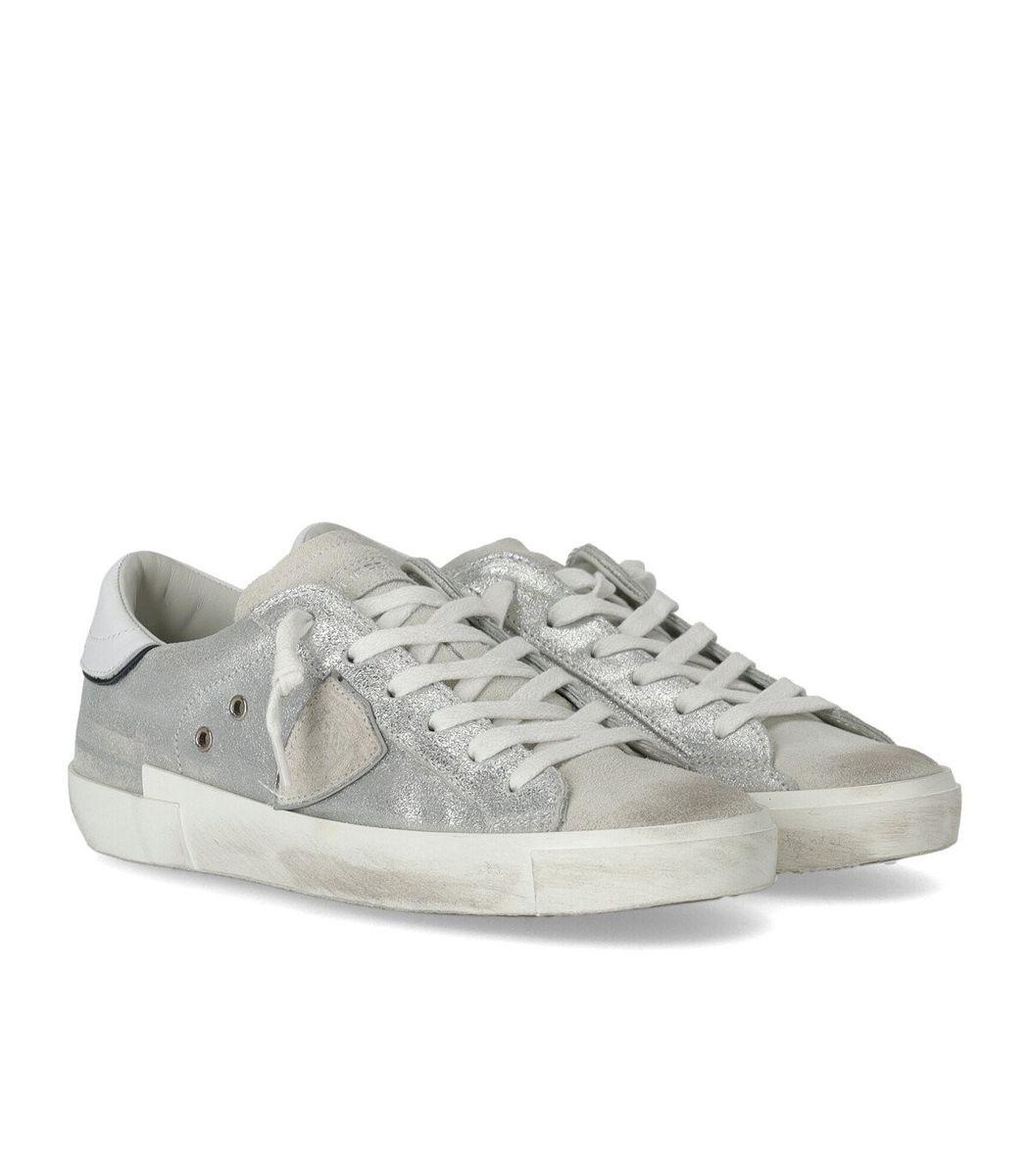 Philippe Model Leather Sneakers in Gray Lyst