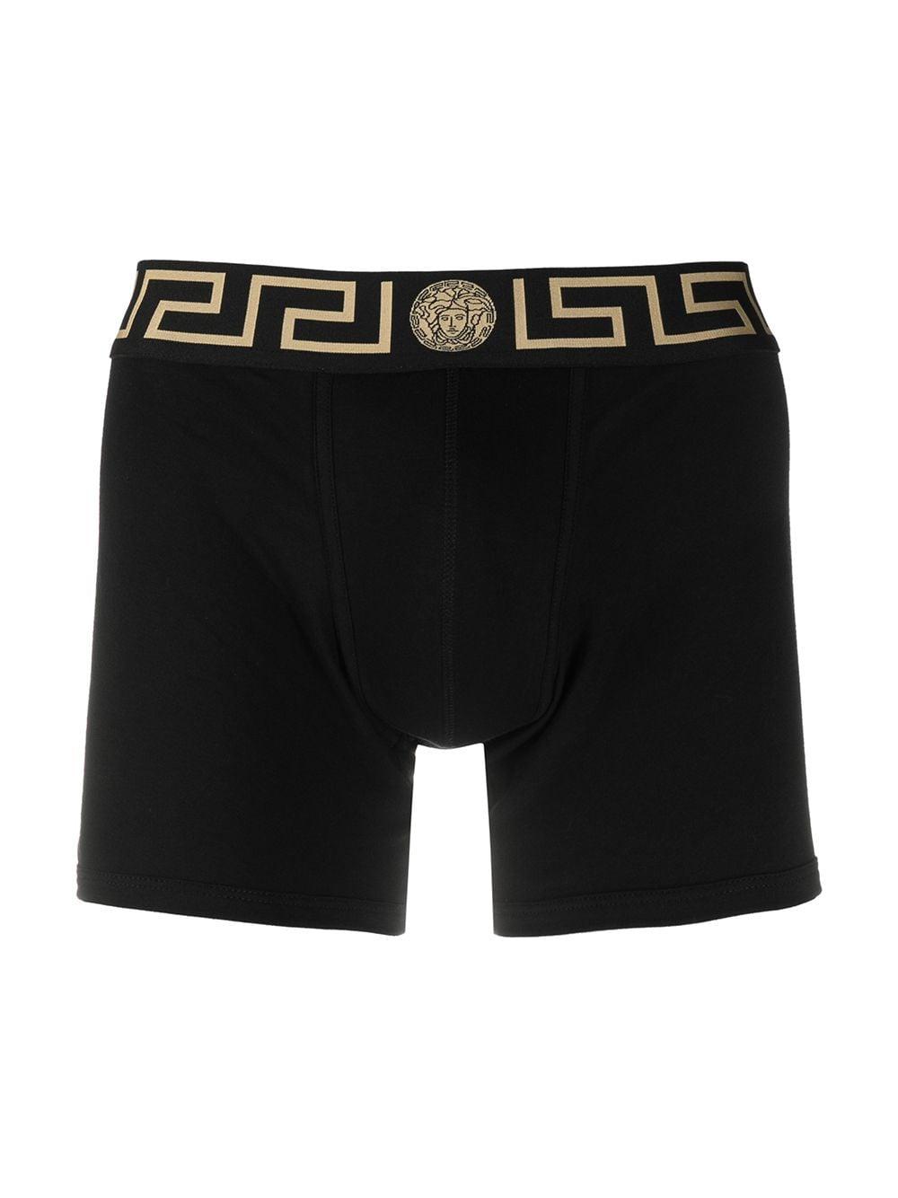 Versace Greca-waistband Boxers in Black for Men | Lyst