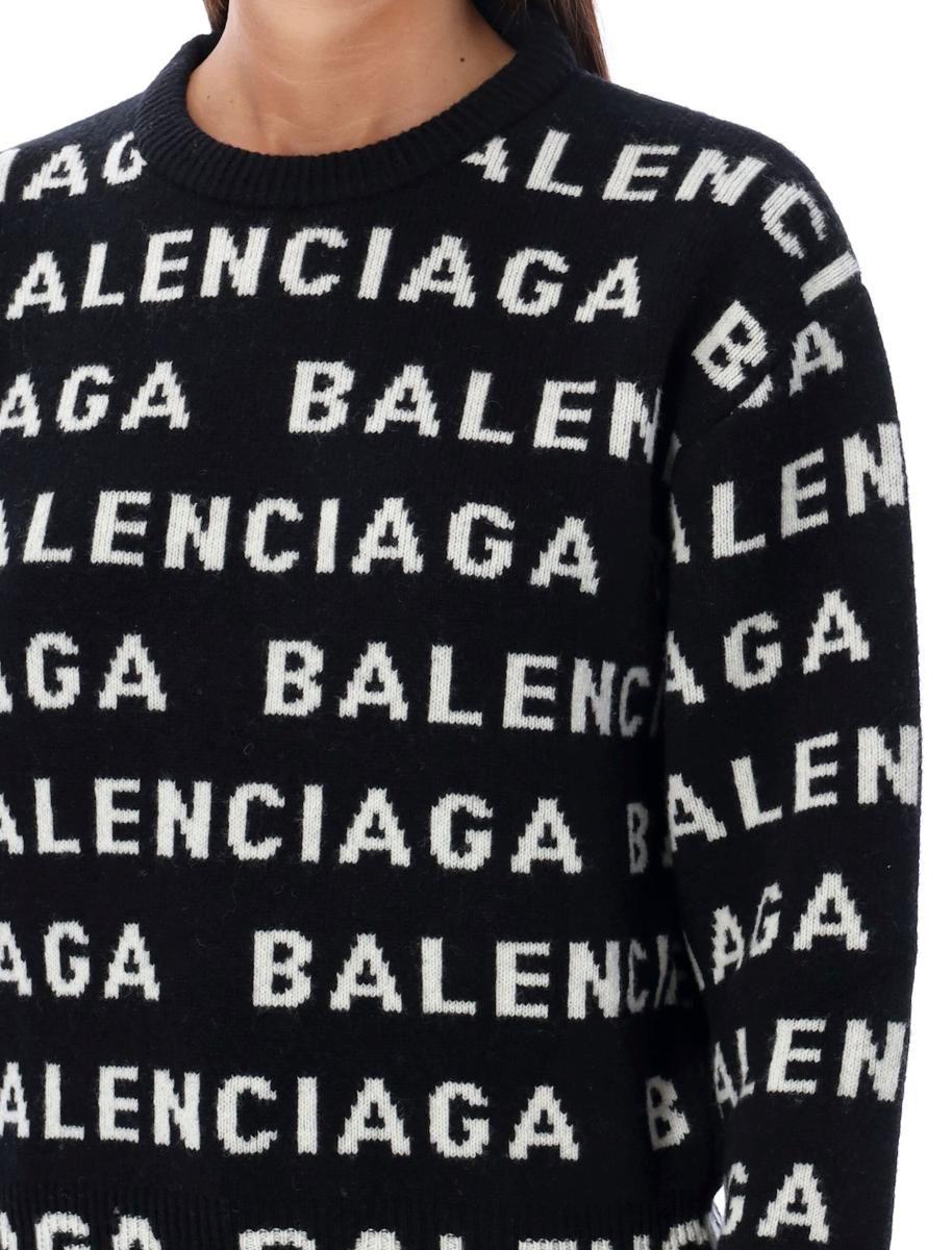 Balenciaga Sweater Logo Allover in | Lyst