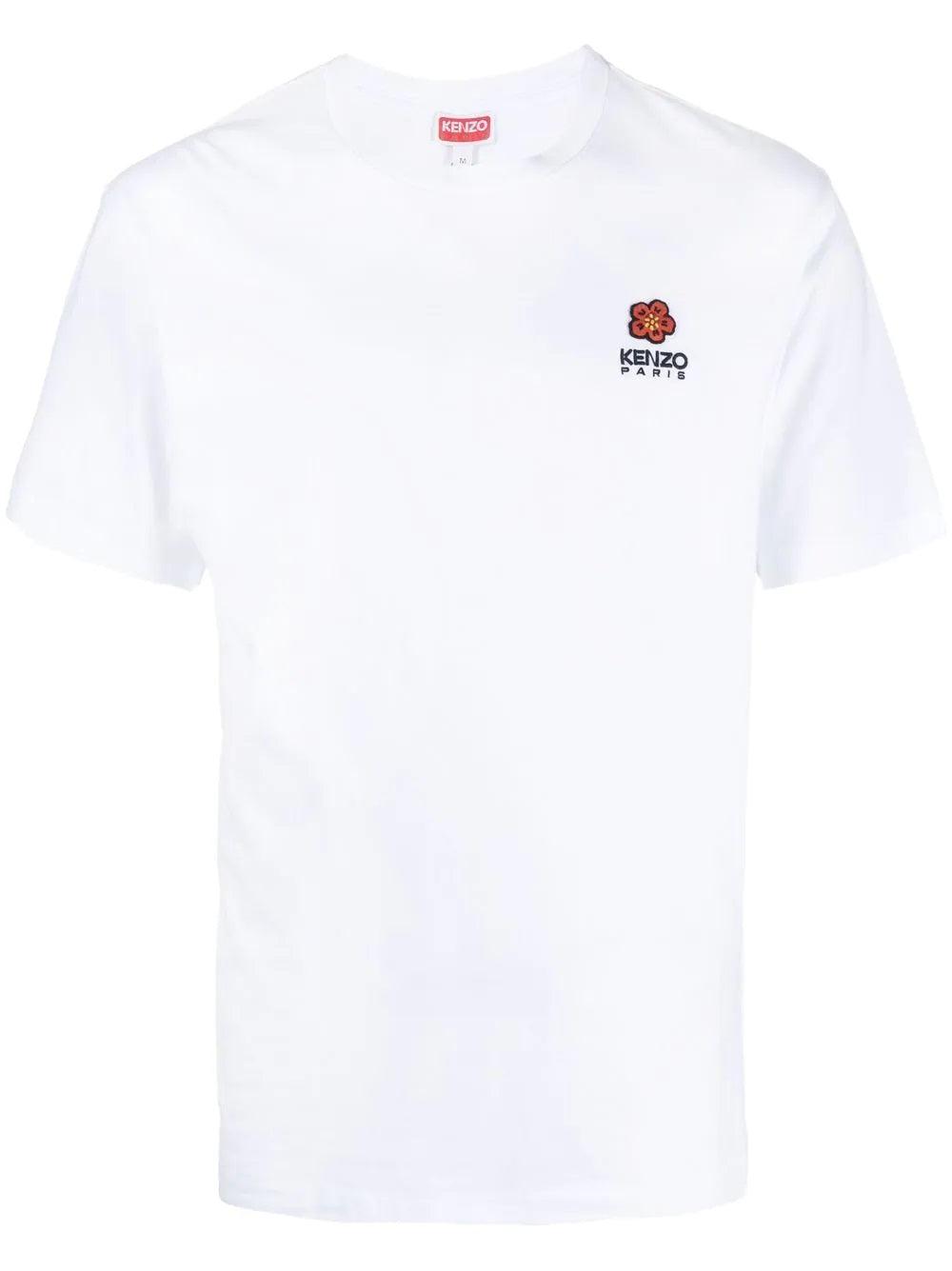 KENZO Boke Flower-embroidered T-shirt in White for Men | Lyst