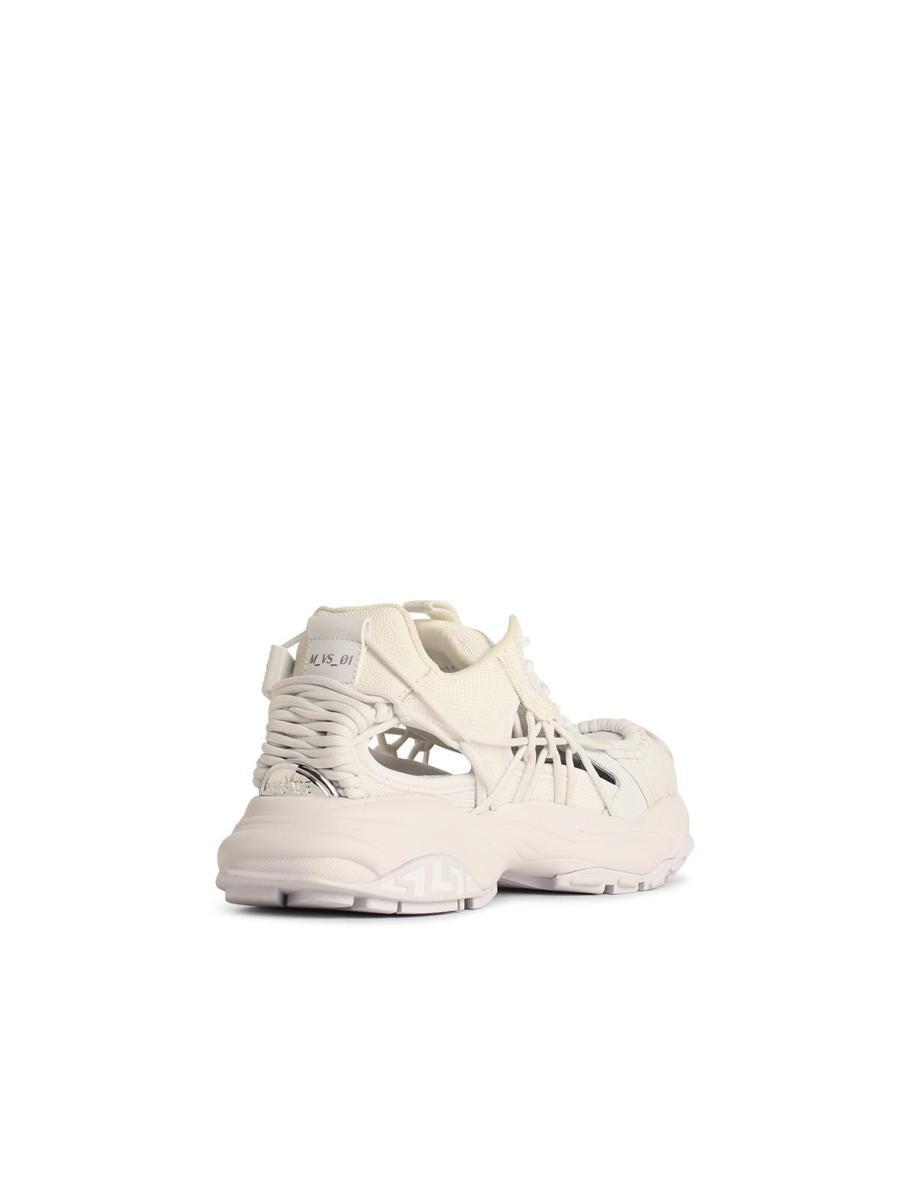 Versace 'Mercury' Leather Blend Sneakers in White for Men | Lyst