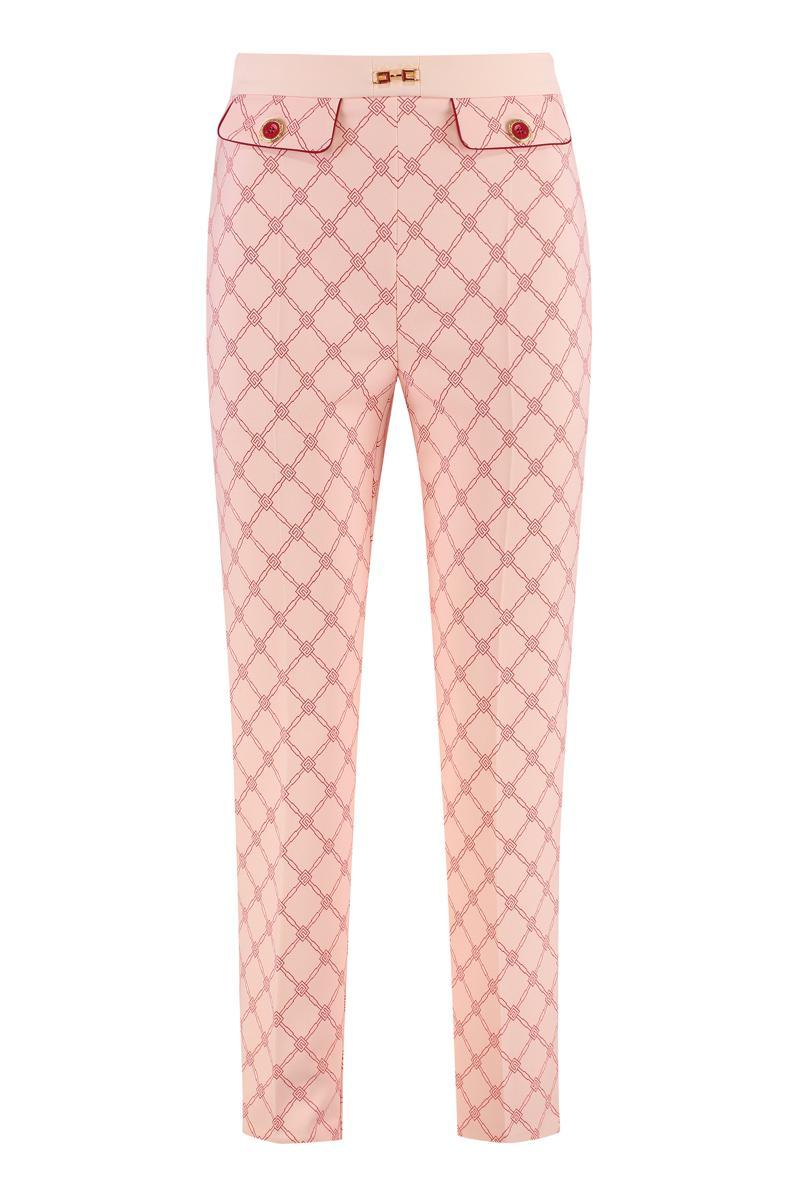 Pink Elisabetta Franchi Pants for Women | Lyst