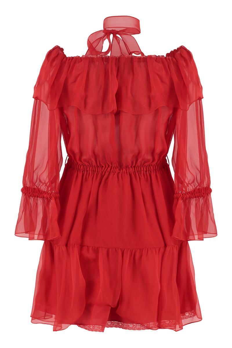 Gucci off shoulder dress hotsell