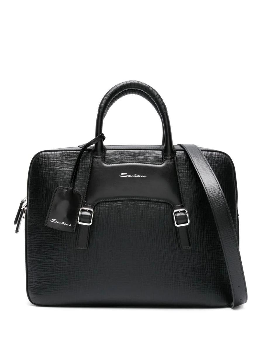 Santoni Briefcase Bags in Black for Men | Lyst