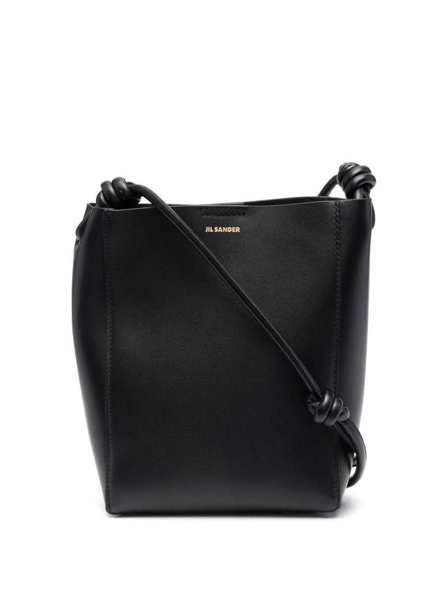 Jil Sander Black Bucket Bag With Logo In Leather Woman | Lyst