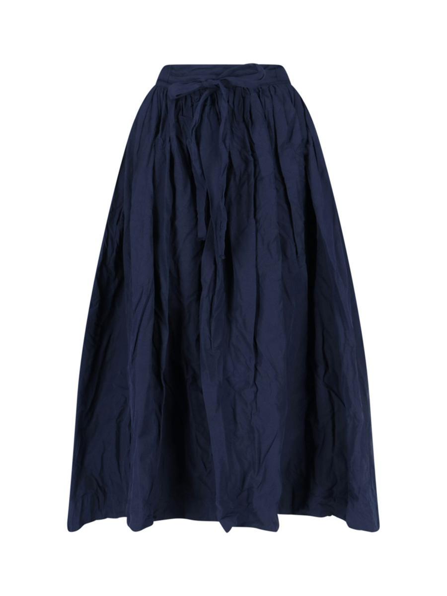 スカート 24AW daniela gregis / gonna skirt Daniela Gregis: Women's Drawcord Skirt (Navy/Blue) | DSML E-SHOP