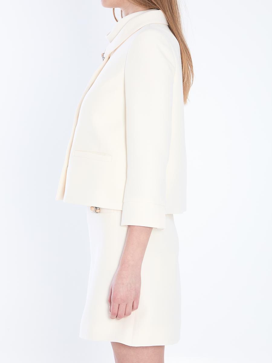 Valentino Garavani Crepe Couture Jacket in White | Lyst