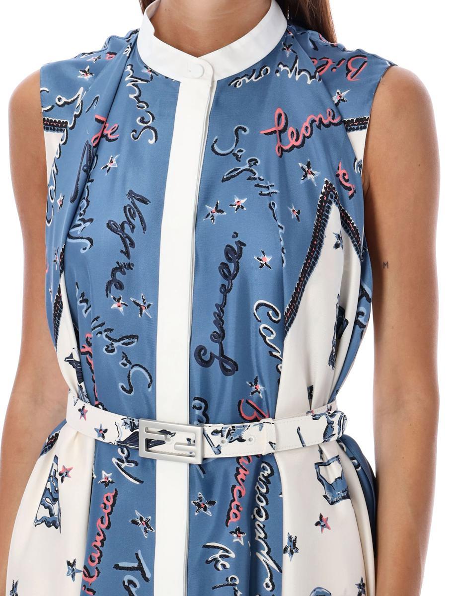 ワンピース Fendi Light-Blue Silk Blend Dress Fendi Light-Blue Silk Blend Dress () IFCHIC.COM