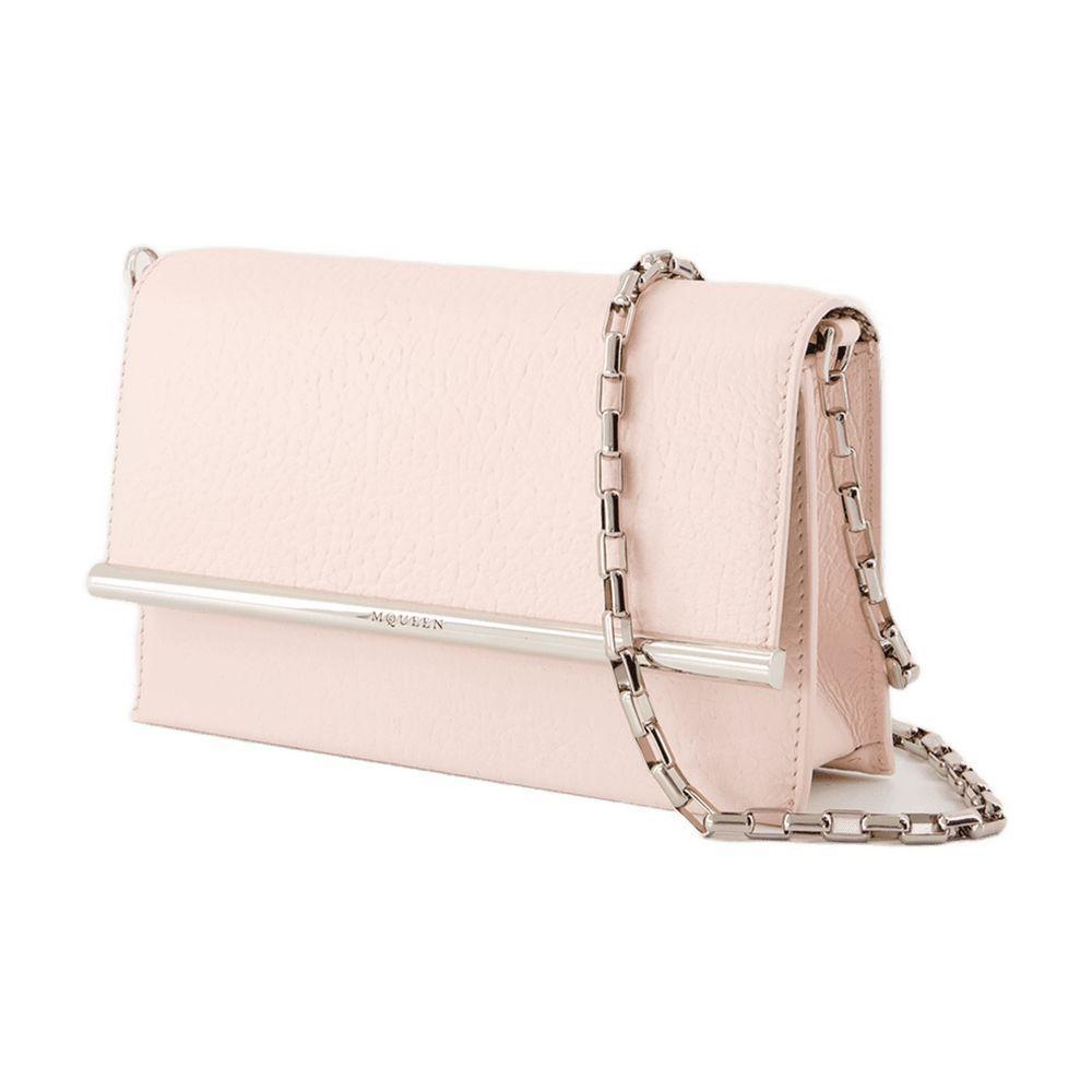 ショルダーバッグ・ポシェット Alexander Mcqueen Mini Cross Bar Purse - Leather - Pink McQueen Mini Cross Bar Purse in Pink | Lyst