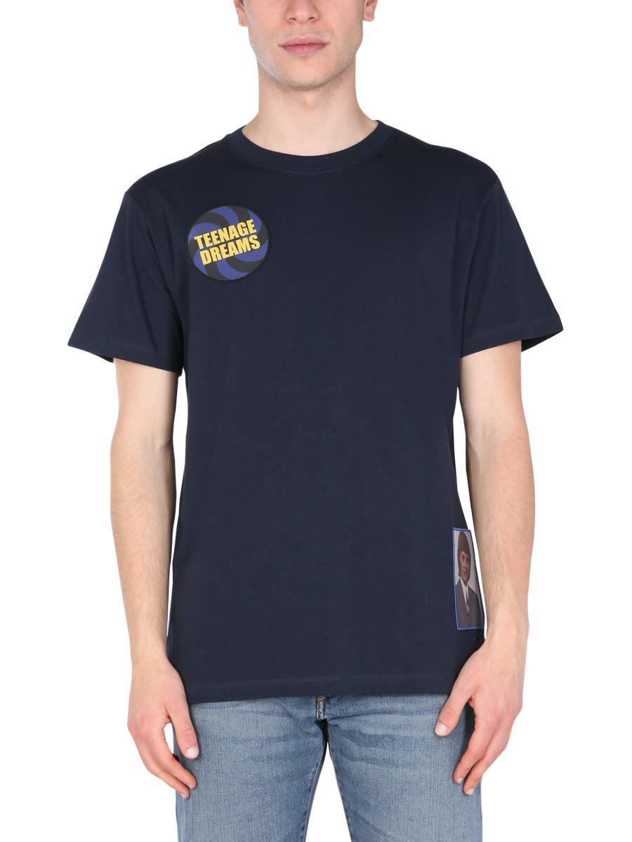 関税込 RAF SIMONS スマイ ロゴ クルーネック Tシャツ ブラック bc508513914287577b67e6452b3cf5