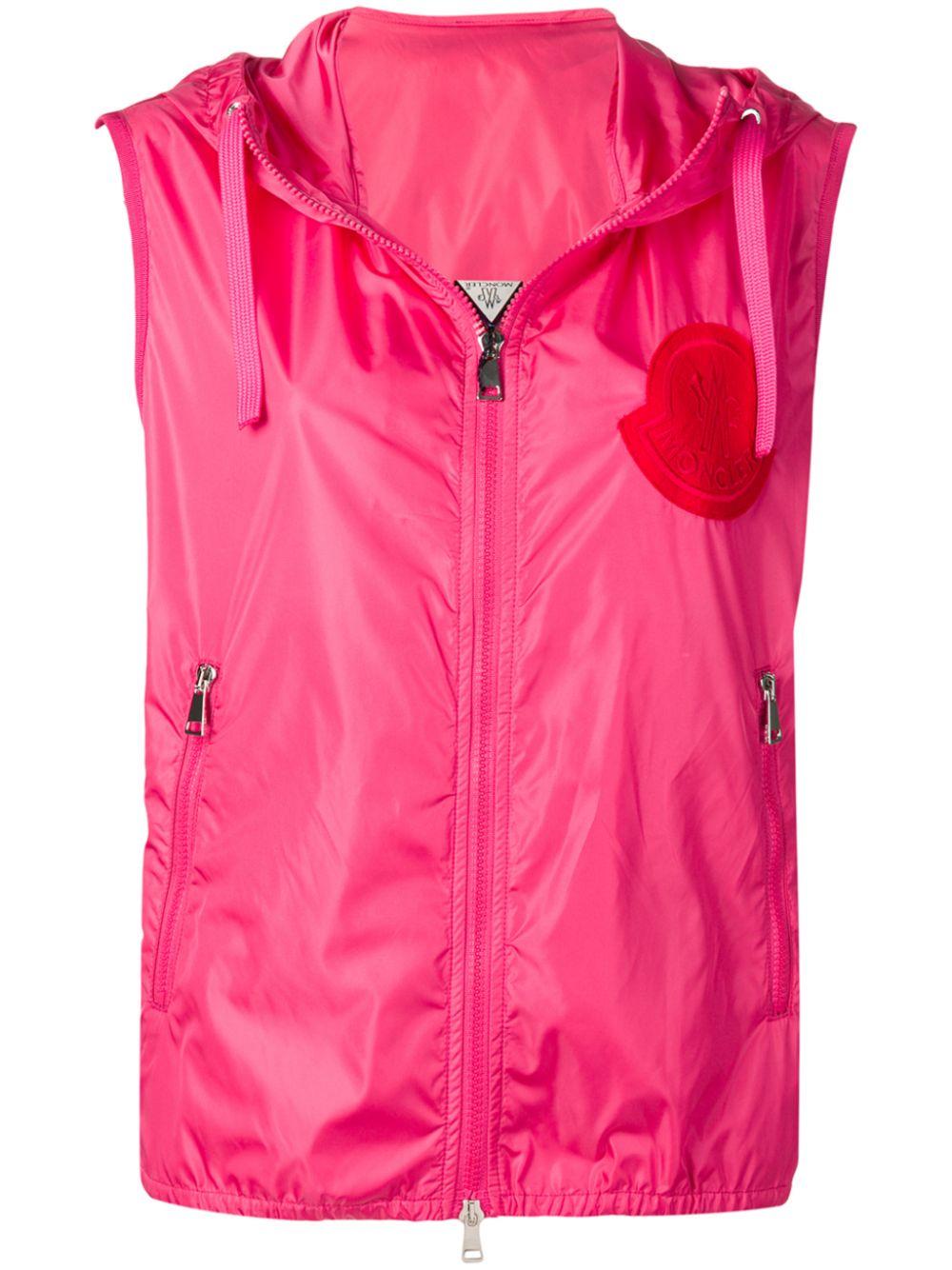 moncler pink vest womens