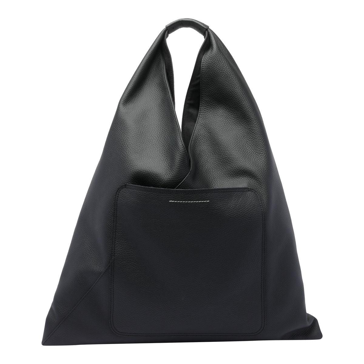 【最安値】MM6 Maison Martin Margiela 黒レザーバッグ SB6WD0022P6418_T8013-