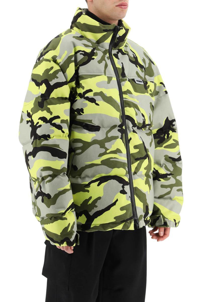 Vetements Neon Camo Oversized Down Jacket in Green for Men | Lyst