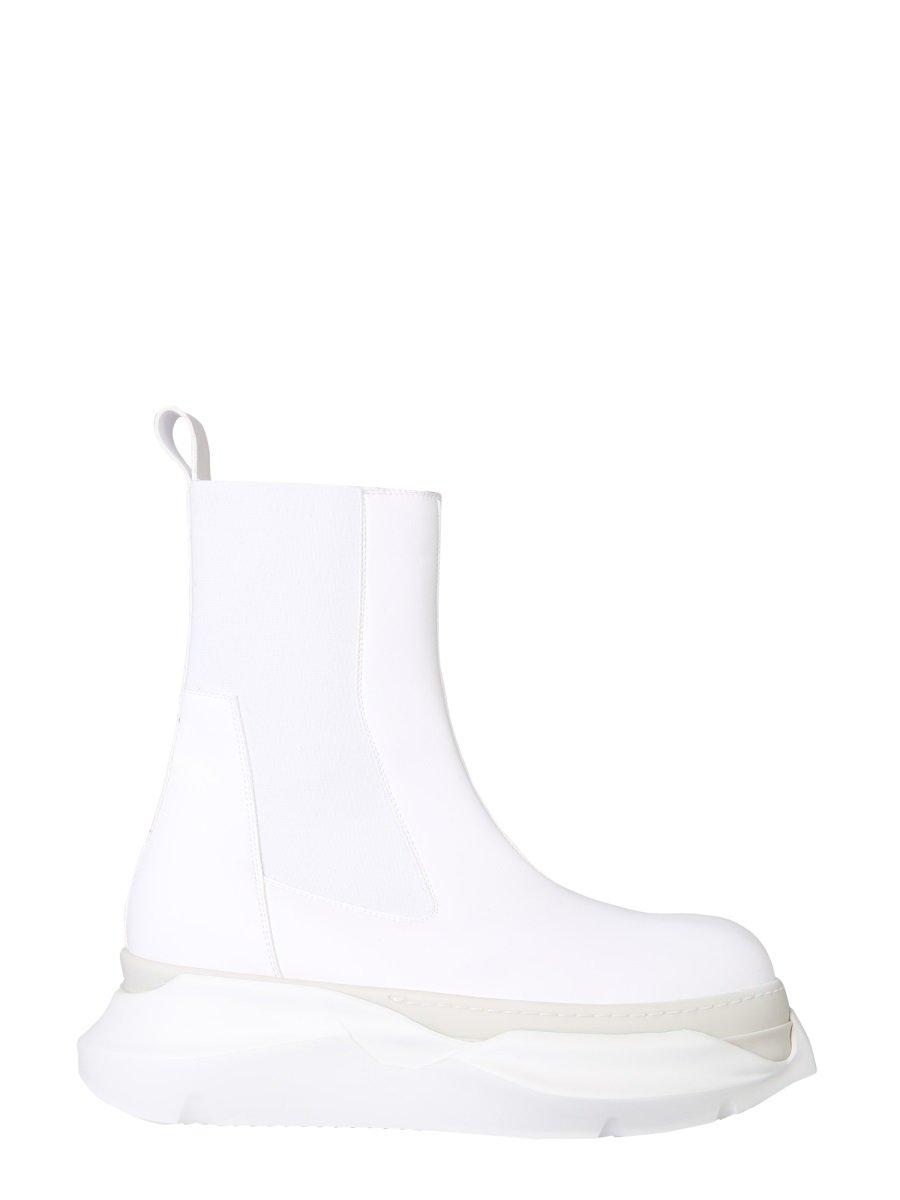 Rick Owens DRKSHDW Performa Abstract Beetle Boots in White for Men