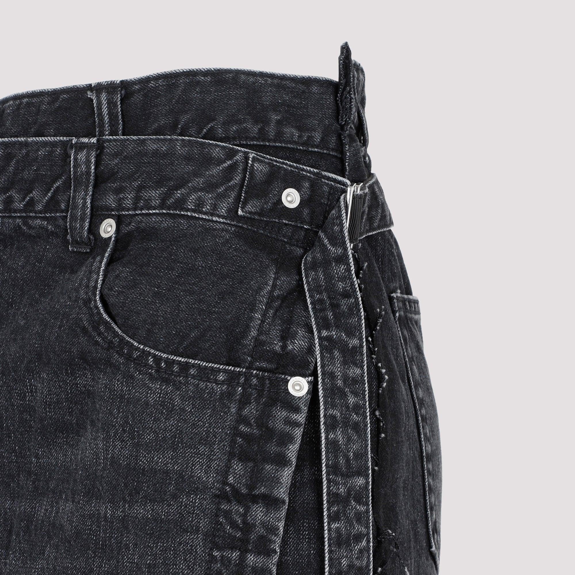 Sacai Denim Skirt in Black | Lyst