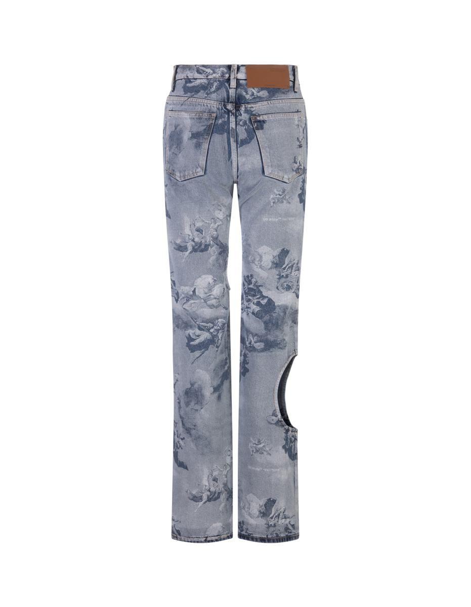 Off-White Virgil Abloh Cut-out Meteor Baggy Jeans | Lyst