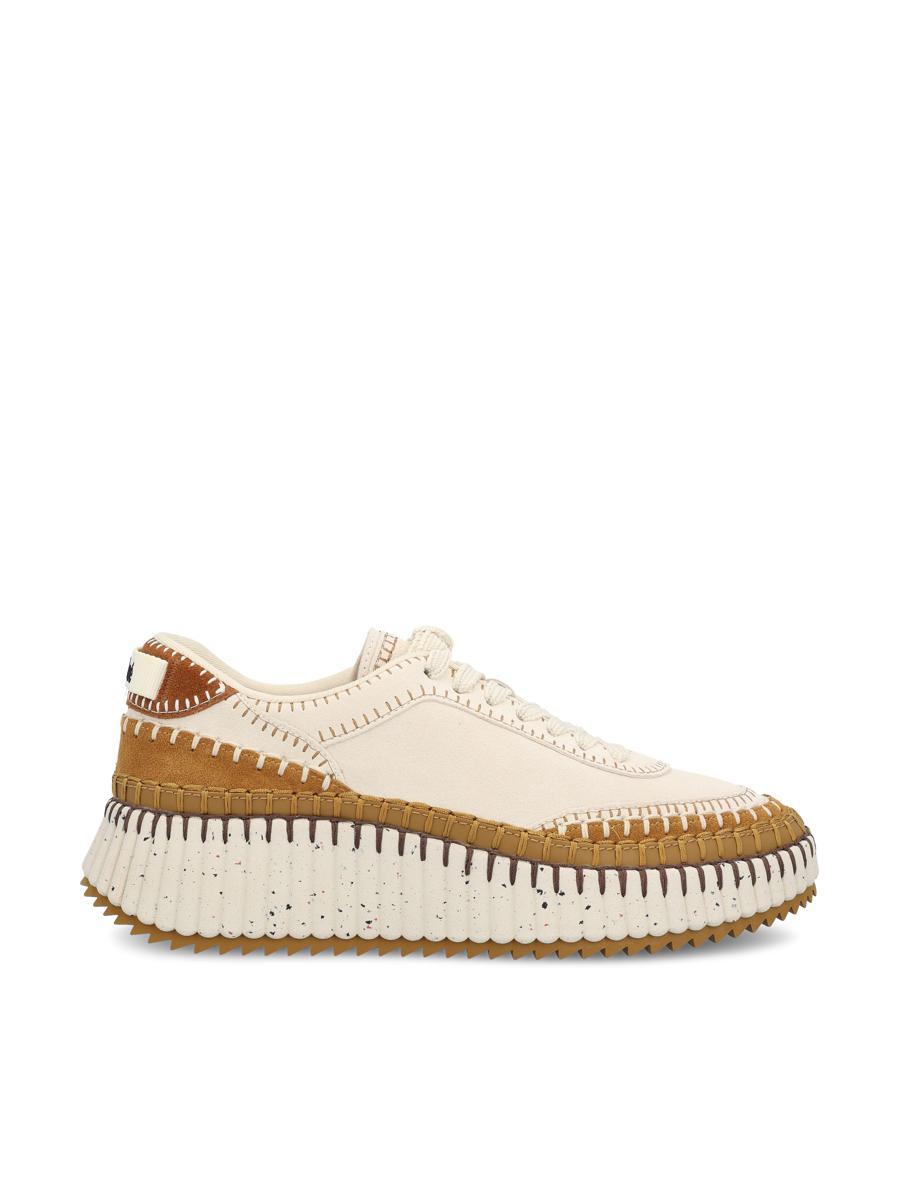 Chloé Brown Polyester Chunky Sneakers