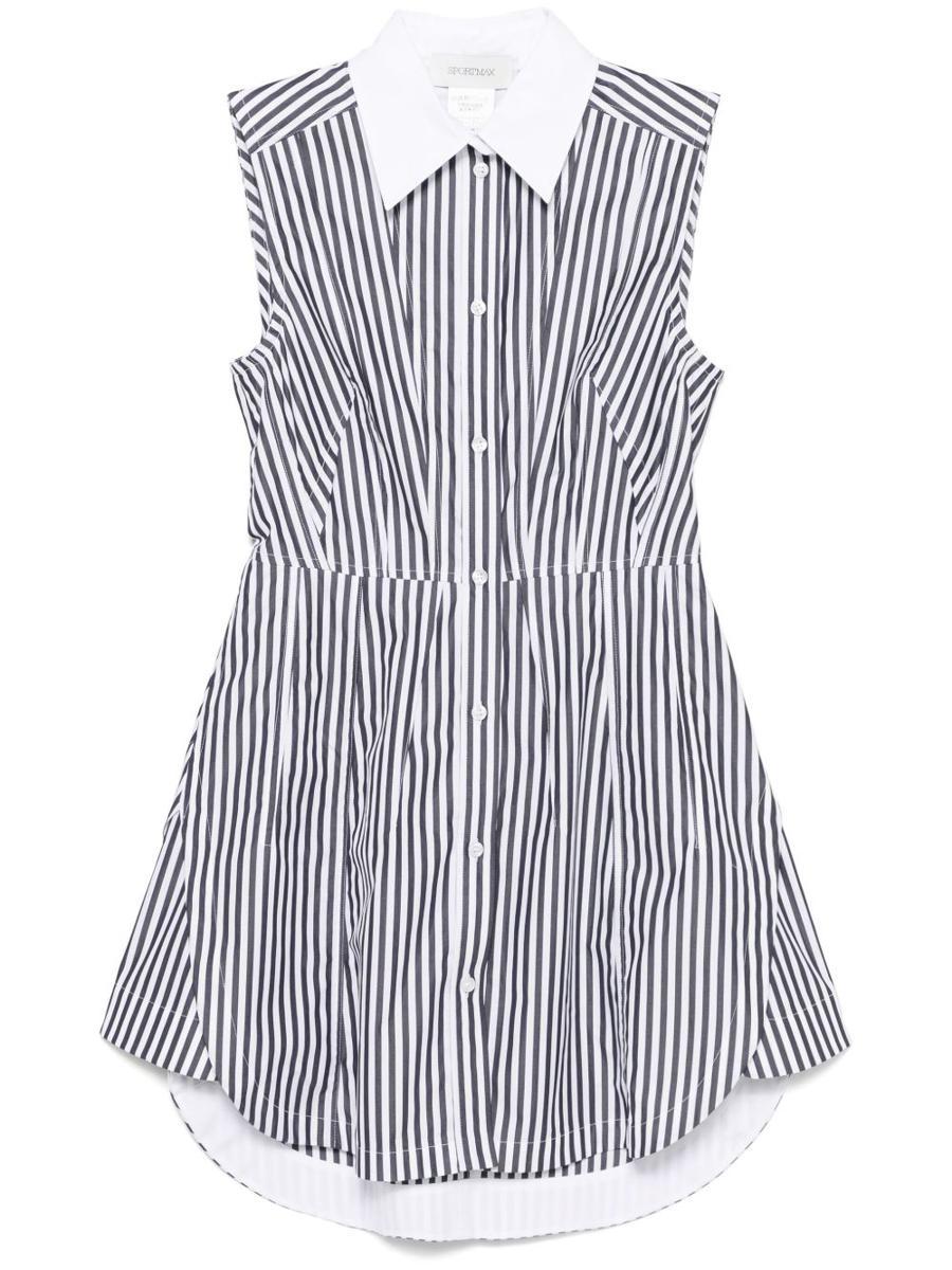 ワンピース SPORTMAX STRIPED MINI DRESS Sportmax Striped Mini Dress in White | Lyst