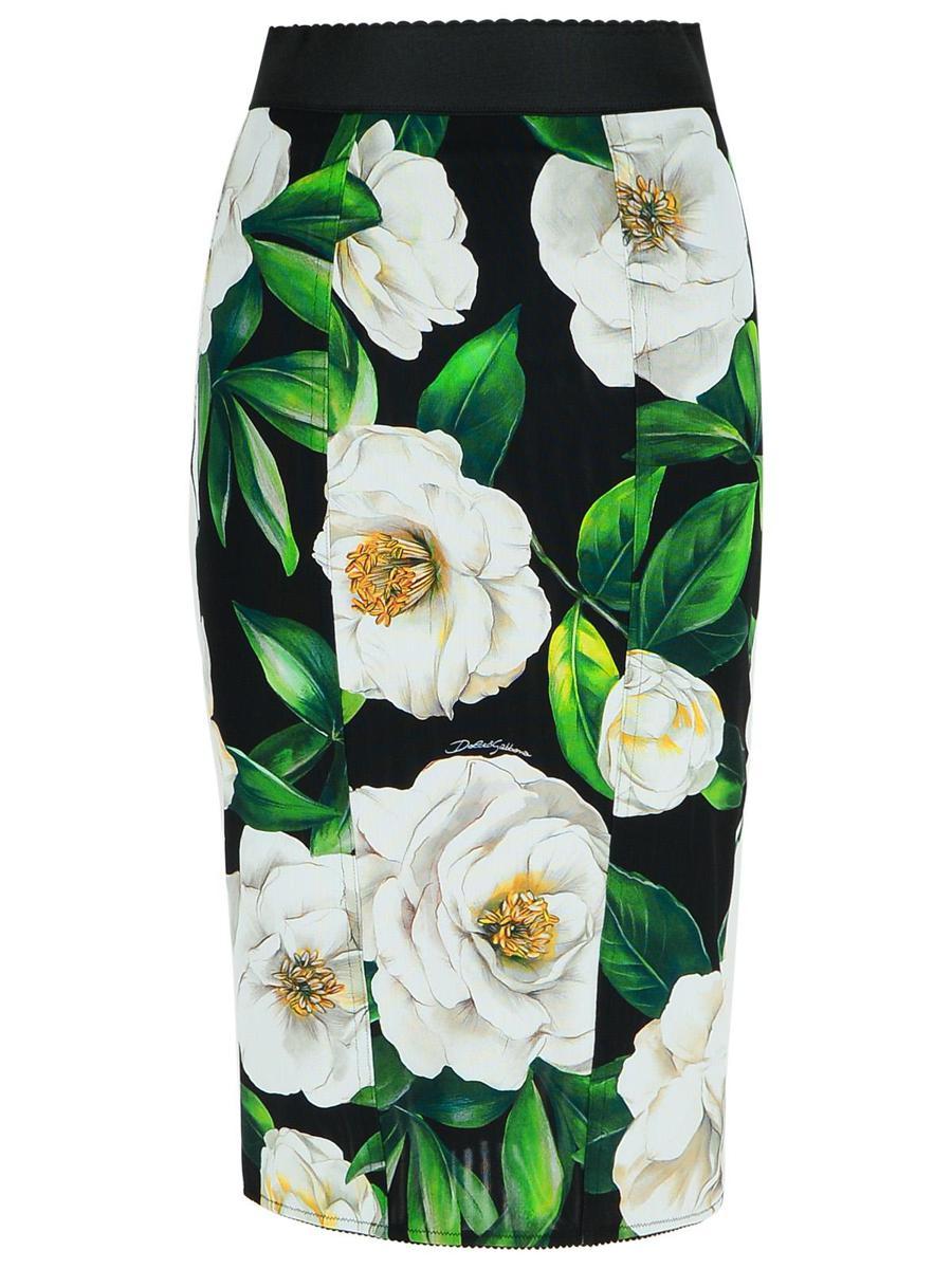 Dolce Gabbana Gardenia Polyester Blend Skirt in Green Lyst UK