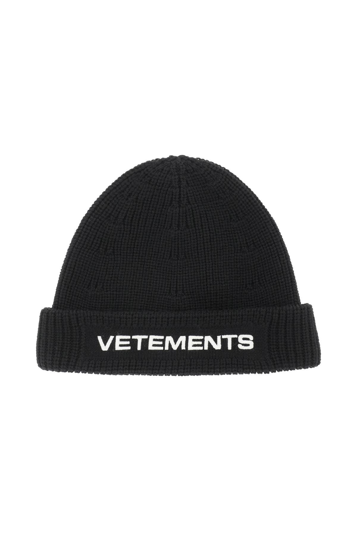 Vetements Wool Logo Beanie in Black for Men | Lyst