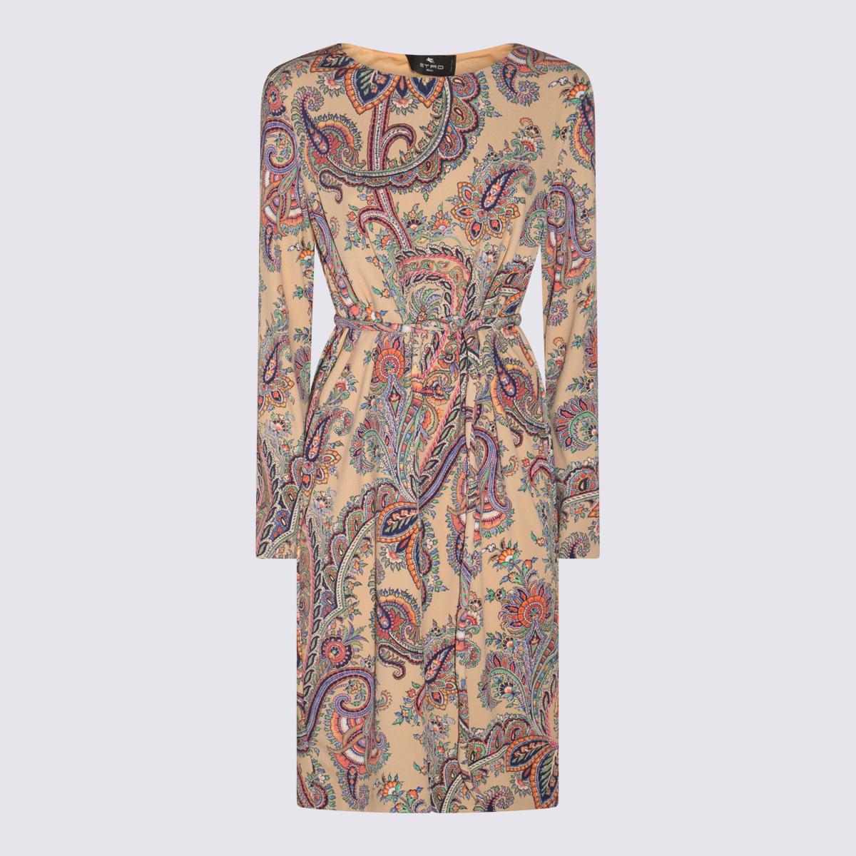 Etro Pasley Print Belted Dress in Brown Lyst Australia