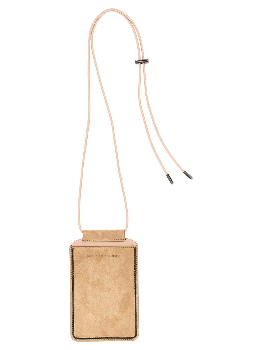 iPhone・スマホケース Brunello cucinelli 'Shiny Trim' smartphone holder Brunello Cucinelli 'Shiny Trim' Smartphone Holder in White