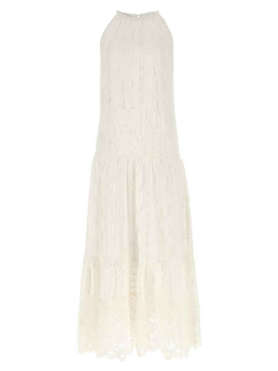 オールインワン・サロペット Pinko Andres White Cotton Voile Maxi Dress Pinko Cotton Dresses | Editorialist