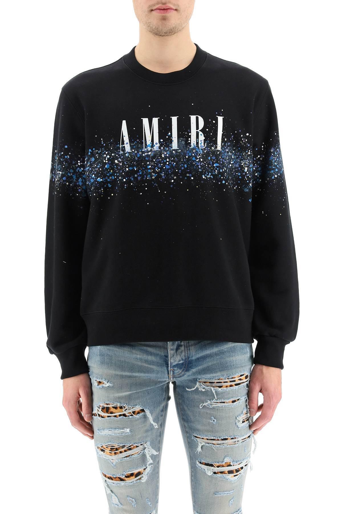 Amiri Crystal Core Logo Painter Sweatshirt in Black for Men | Lyst