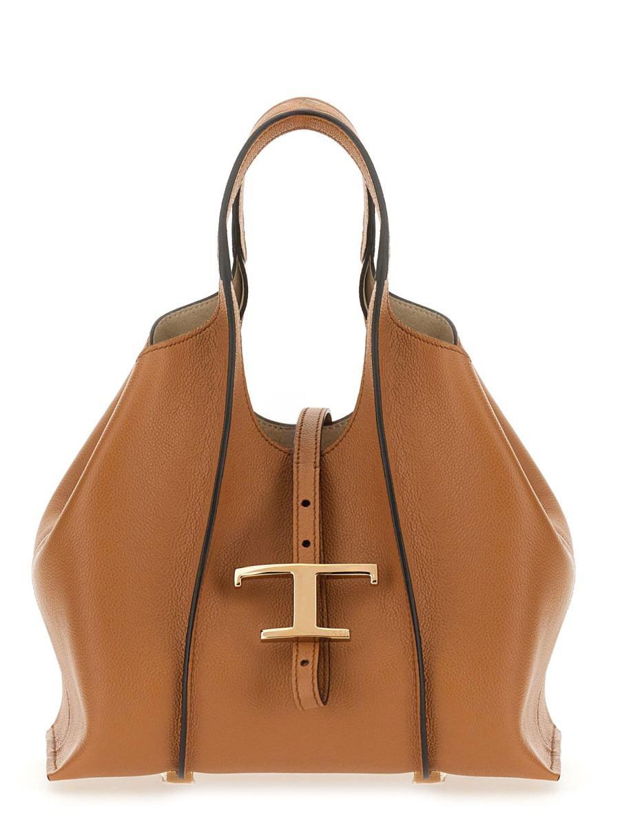 Tod's Borsa Shopping T Timeless Mini in Brown Lyst UK