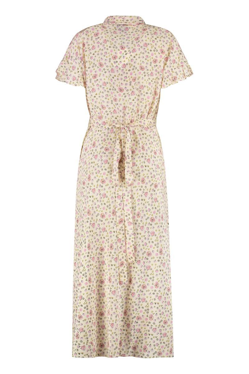 ワンピース Miu Miu Printed Silk Dress Miu Miu Floral Printed Silk Mini Dress / Multi / RRP