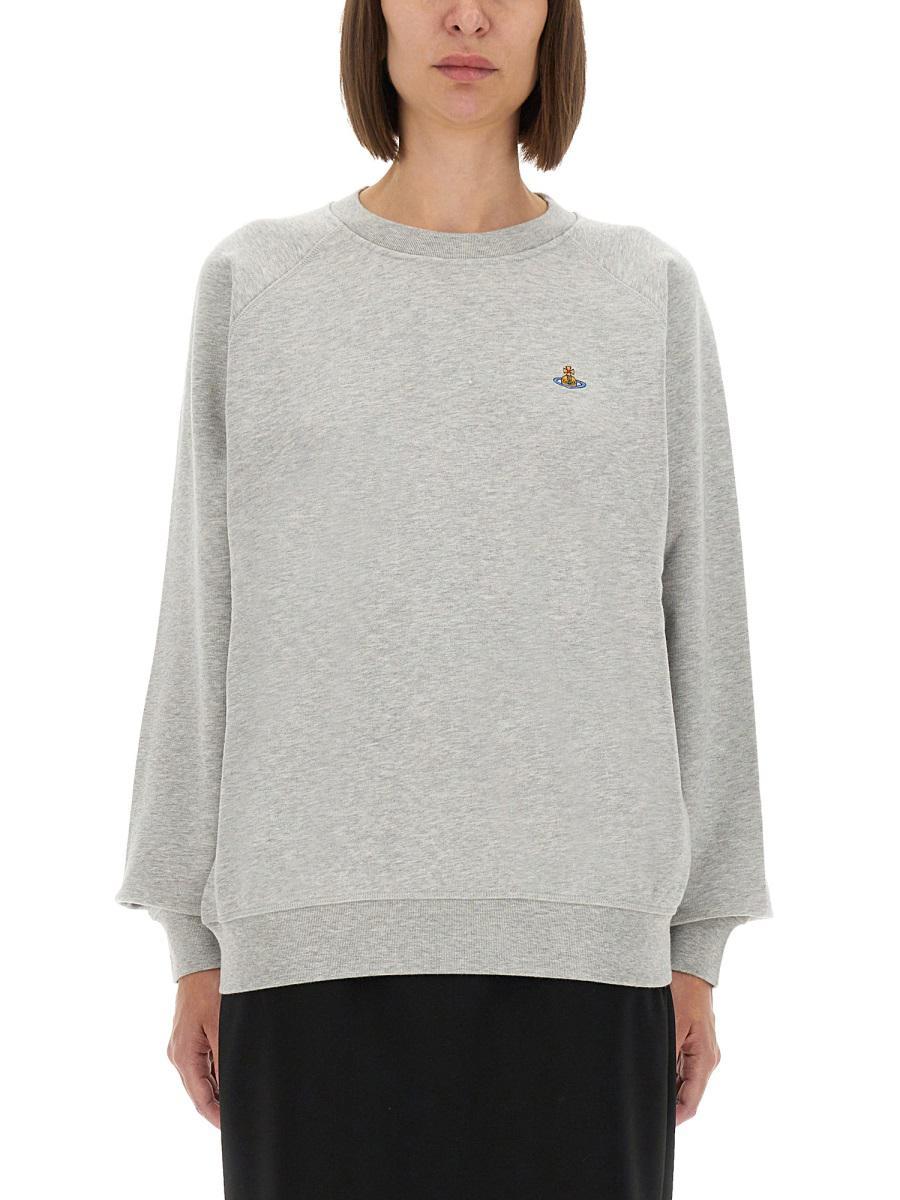 Vivienne Westwood グレー ドロップショルダー スウェット Vivienne Westwood グレー ドロップショルダー スウェット