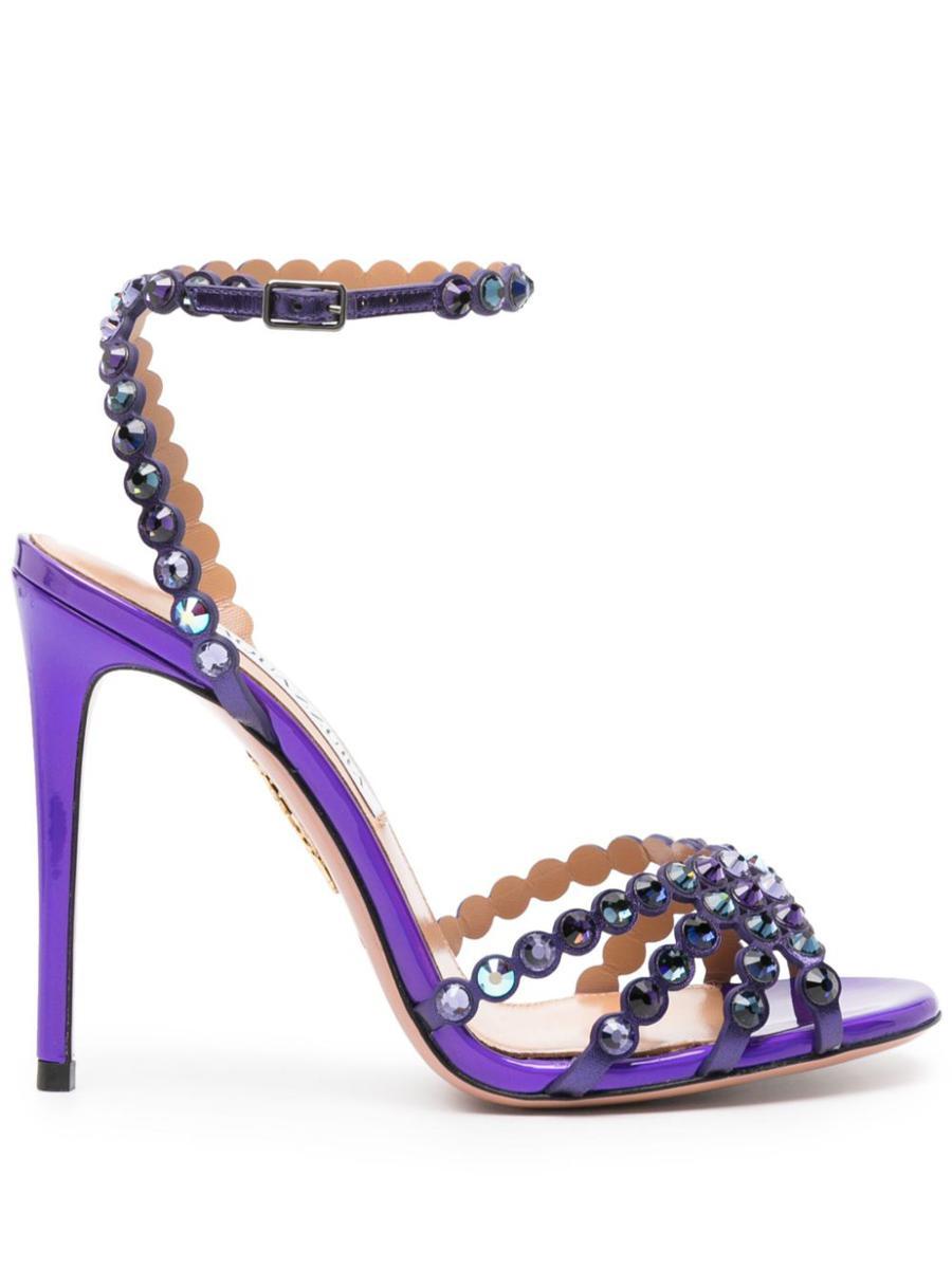 Aquazzura blue sandals sale