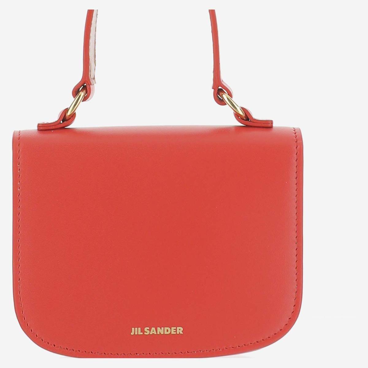 Jil Sander Halo Mini Bag in Red | Lyst