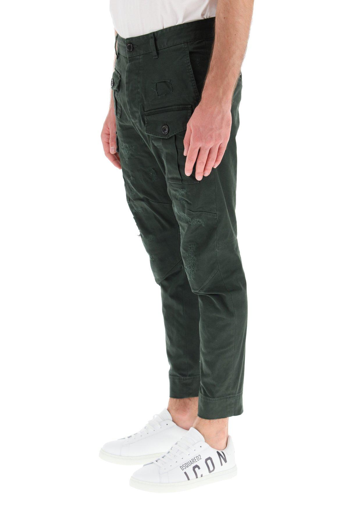 DSquared² Sexy Cargo Trousers in Green for Men | Lyst
