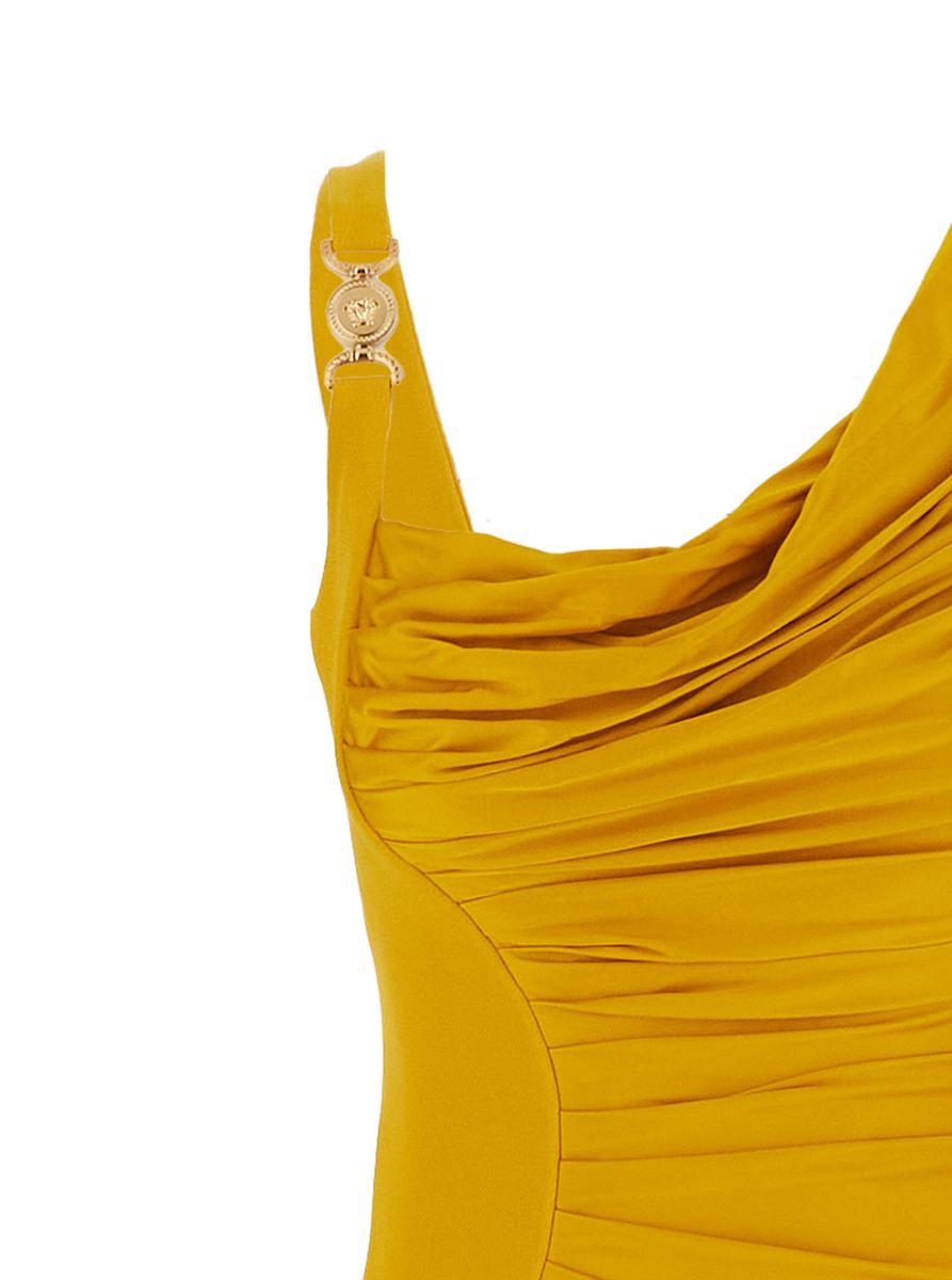 ワンピース VERSACE GOWN RESPONSIBLE VICOSE LIQUID JERSEY versace gown `responsible` vicose liquid jersey available on