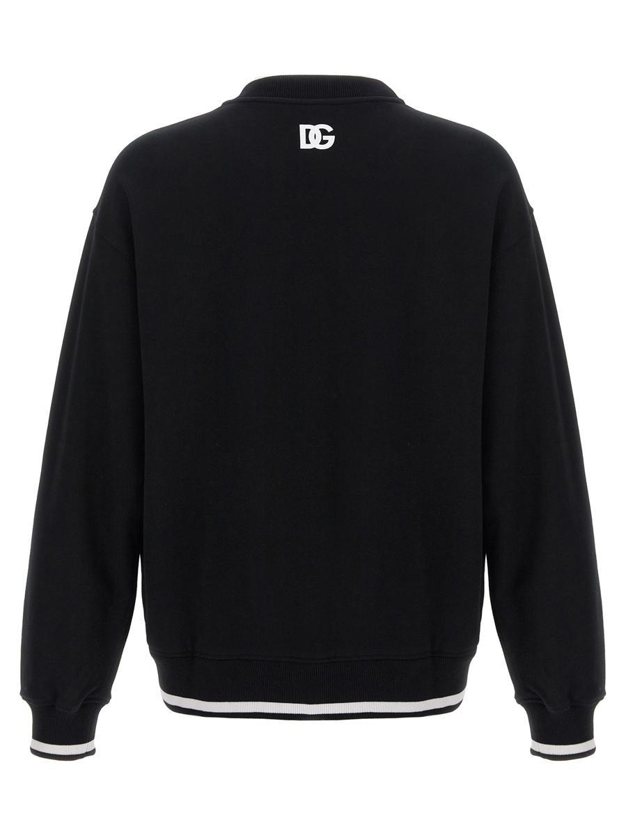 スウェット・トレーナー Dolce & Gabbana Logo print sweatshirt Jersey sweatshirt with DG logo print in Black for Men